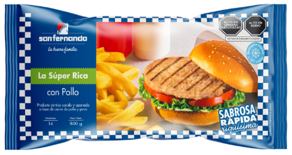 Hamburguesa de Pollo x 16 Und