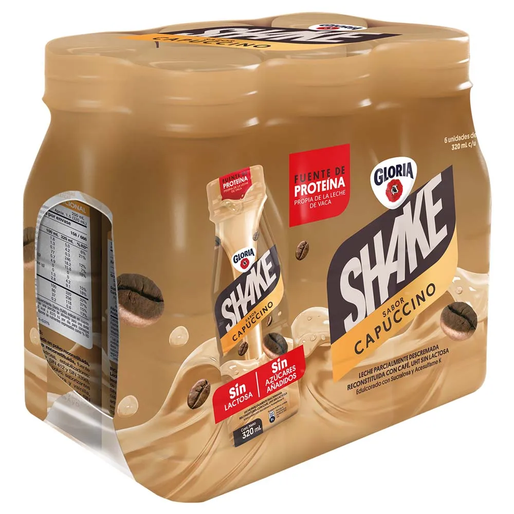 Bebida Shake Cappuccino 300 ml x 6 und