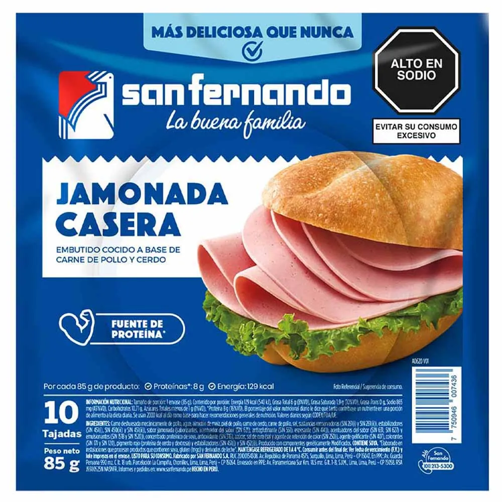 Jamonada Casera 85 gr x 6 Und