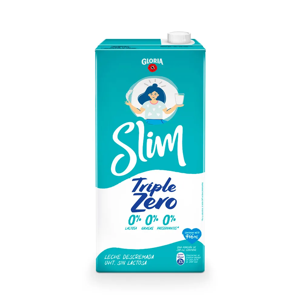 Leche UHT slim triple cero de 946 ml