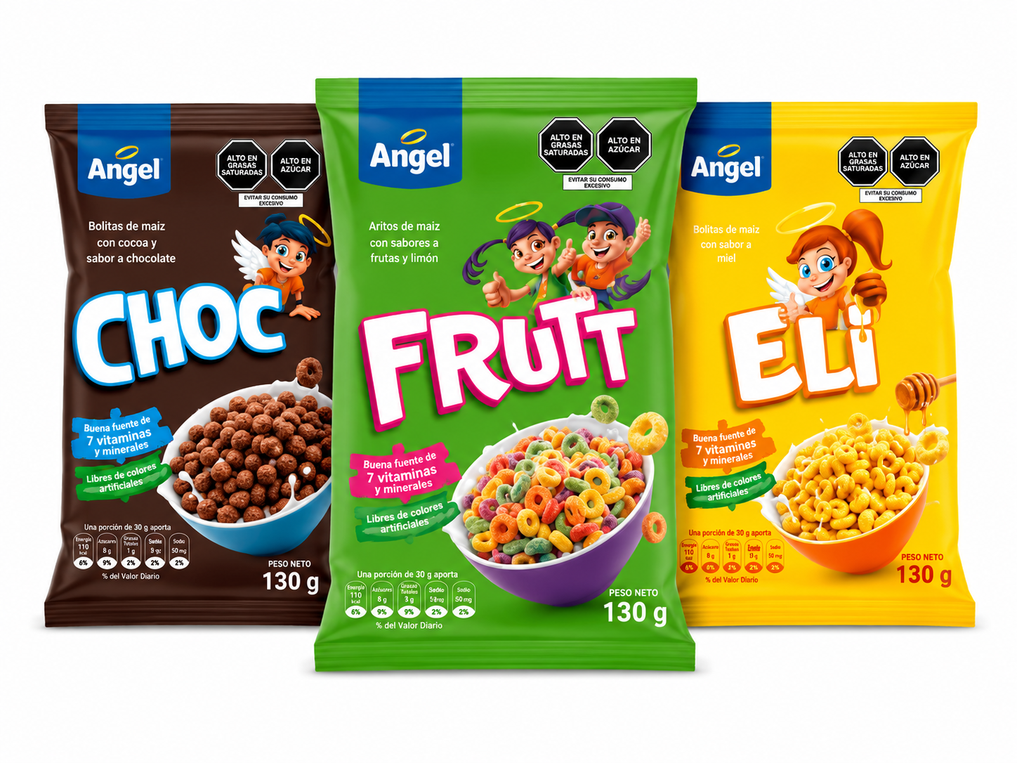 Cereales Ángel Bolsa 130 Gr (Todos los Sabores)