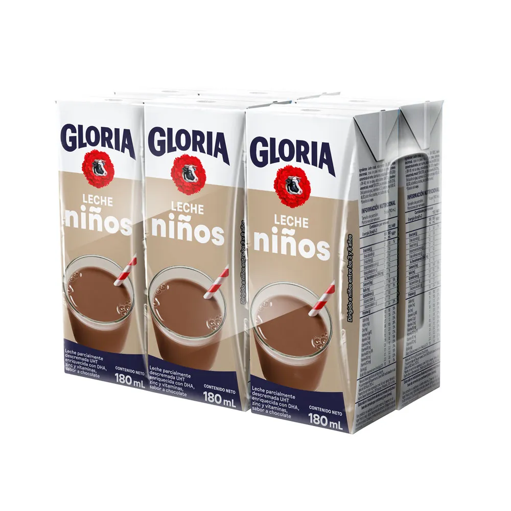 Gloria niños Chocolatada 180 ml x 6 und