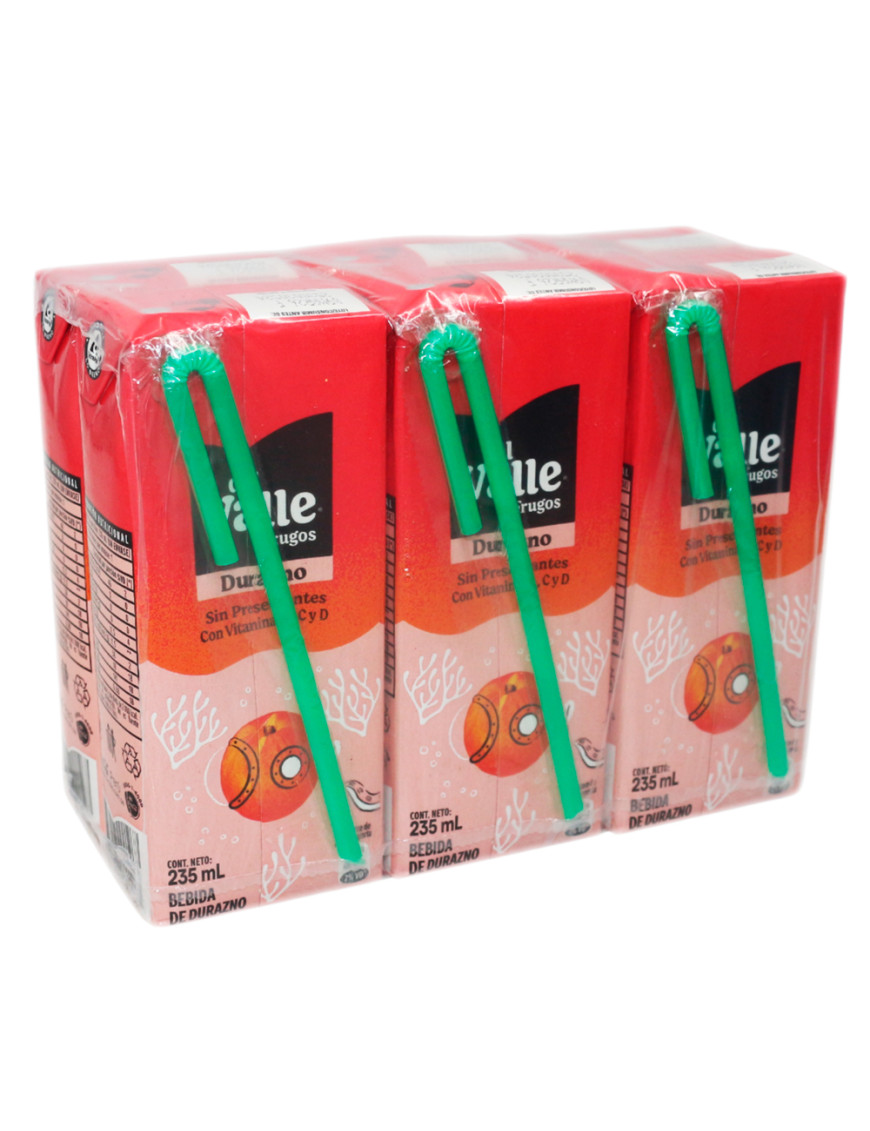 Frugos del Valle Durazno Caja 235 Ml x 6 Und