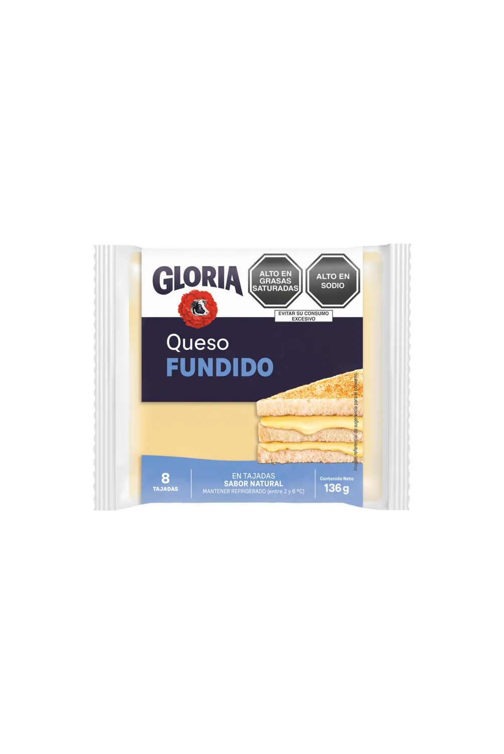 Queso Fundido Natural 8 Tajadas