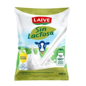 Leche UHT sin lactosa bolsa de 800 ml