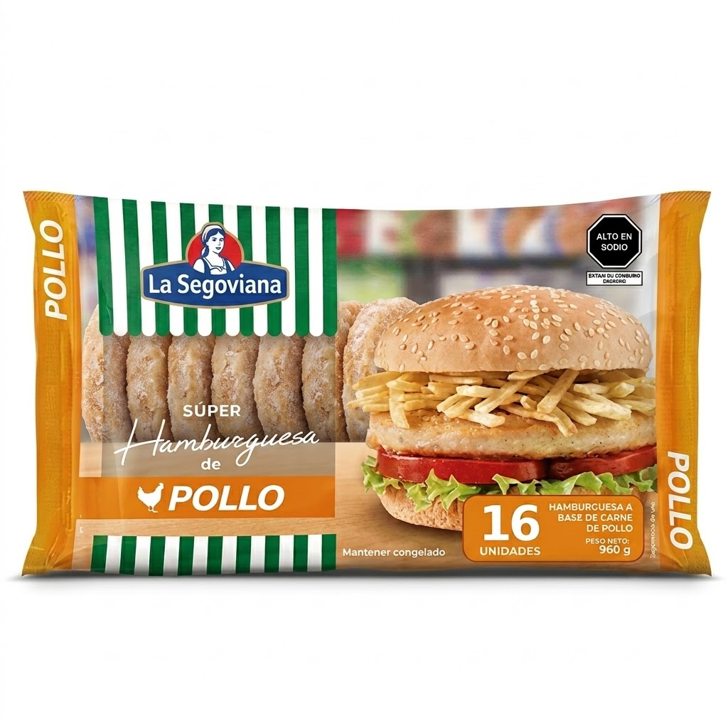 Hamburguesa de Pollo x 16 Und
