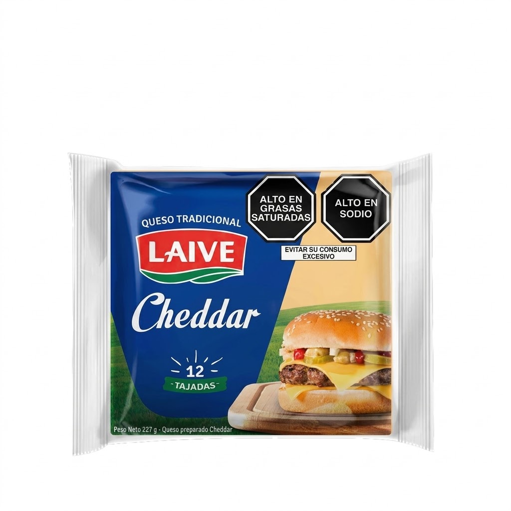 Queso Cheddar 12 Tajadas